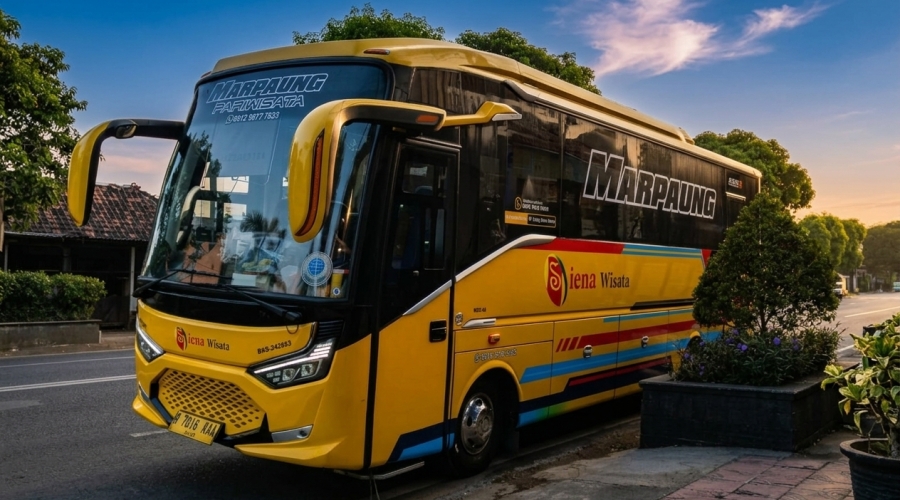 Liburan Long-Haul Tanpa Pegal: Sewa Medium Bus 18 Seats Legrest SR3 Bus Marpaung ke Yogyakarta